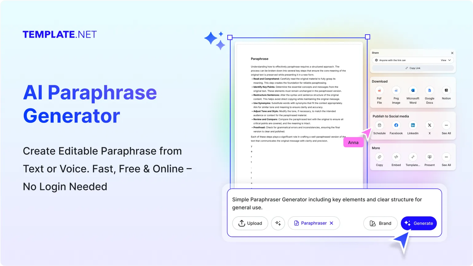 Free AI Paraphraser Generator, Online Text Rewriter Tool